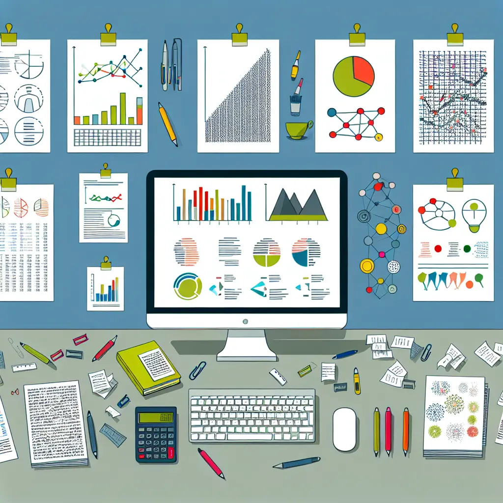 Análisis de resultados de investigación con gráficos estadísticos y visualizaciones de datos