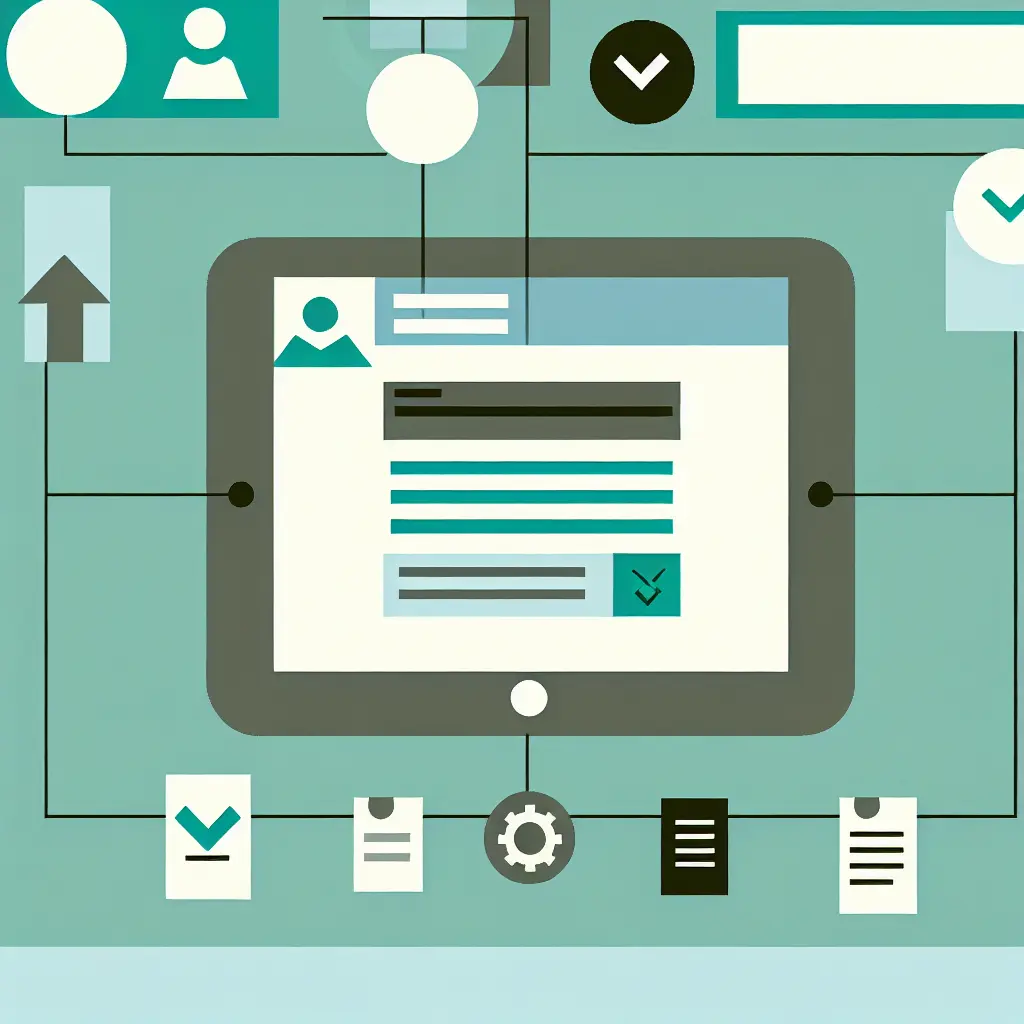 Interface de plataformas digitales para registro ético mostrando formularios automatizados y procesos simplificados