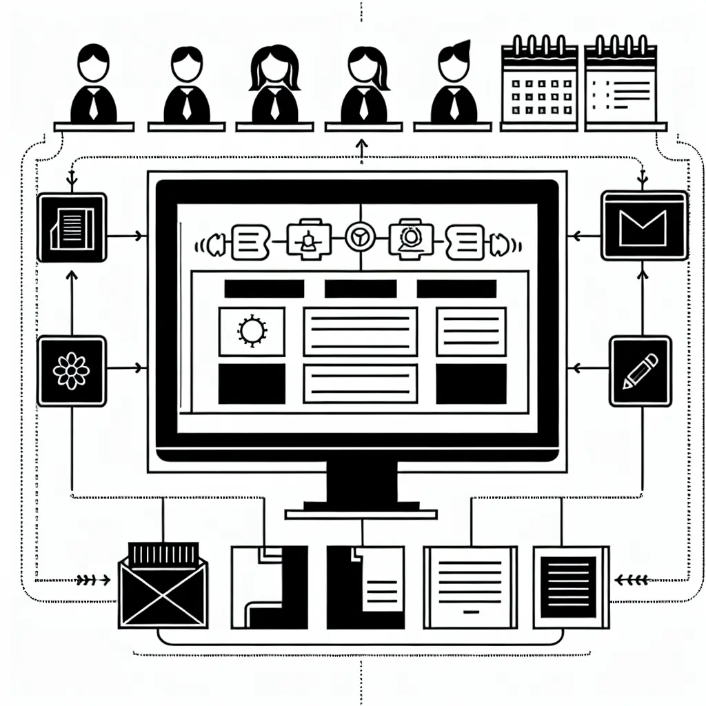 Pantalla de computadora mostrando sistema universitario digital con formularios electrónicos y verificación de documentos