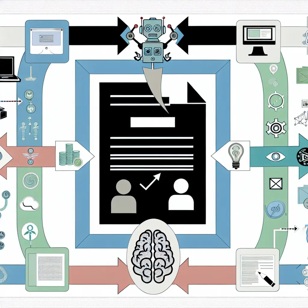 Visión futurista de la escritura académica con IA, multimedia e interactividad integradas