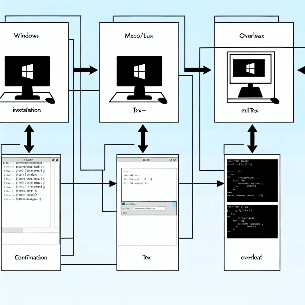 Diagrama de flujo paso a paso para instalar y configurar LaTeX en diferentes sistemas operativos