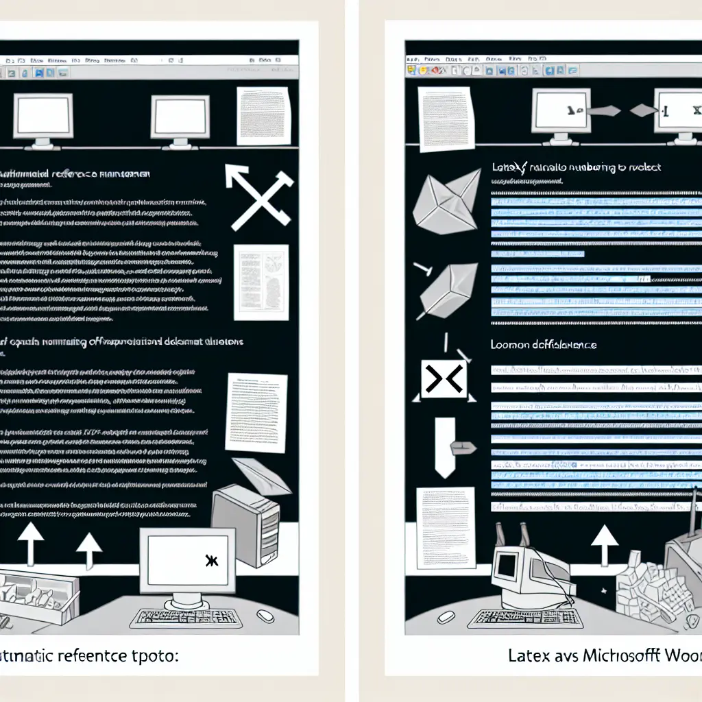 Comparación visual entre LaTeX y Word: LaTeX muestra documentos consistentes y profesionales