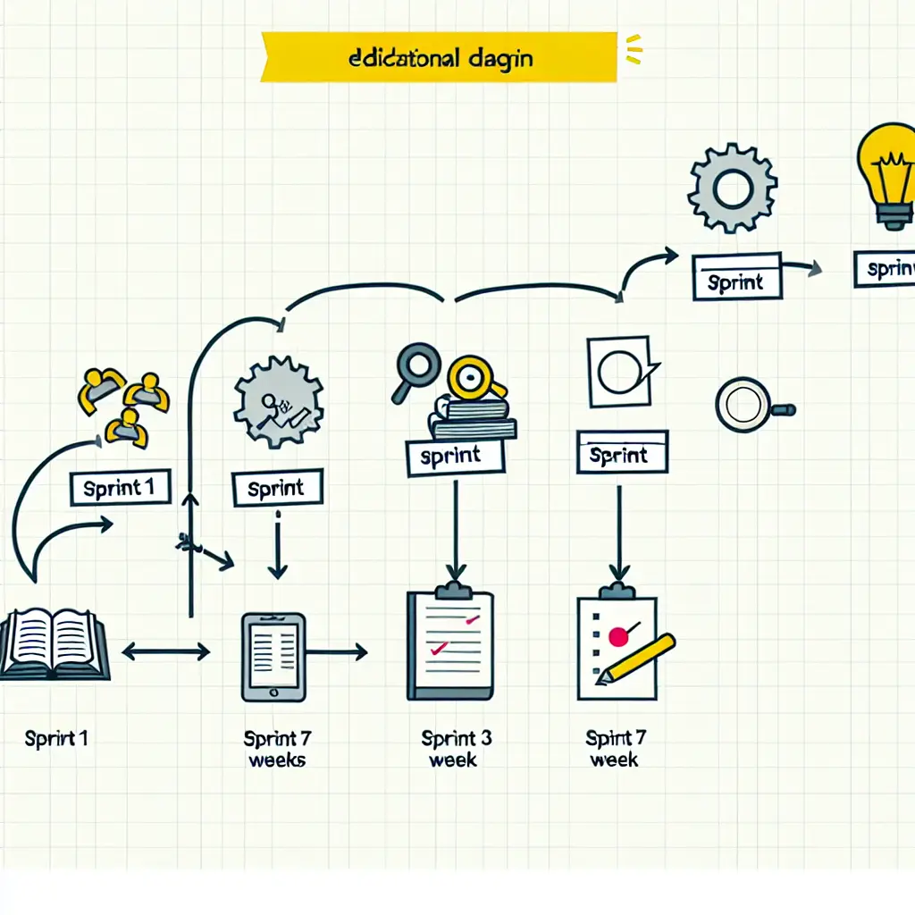 Visualización de la metodología sprint aplicada a la investigación académica con cronograma semanal