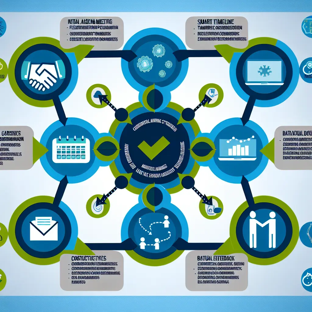 Diagrama visual que muestra las cinco estrategias clave de negociación para estudiantes de tesis