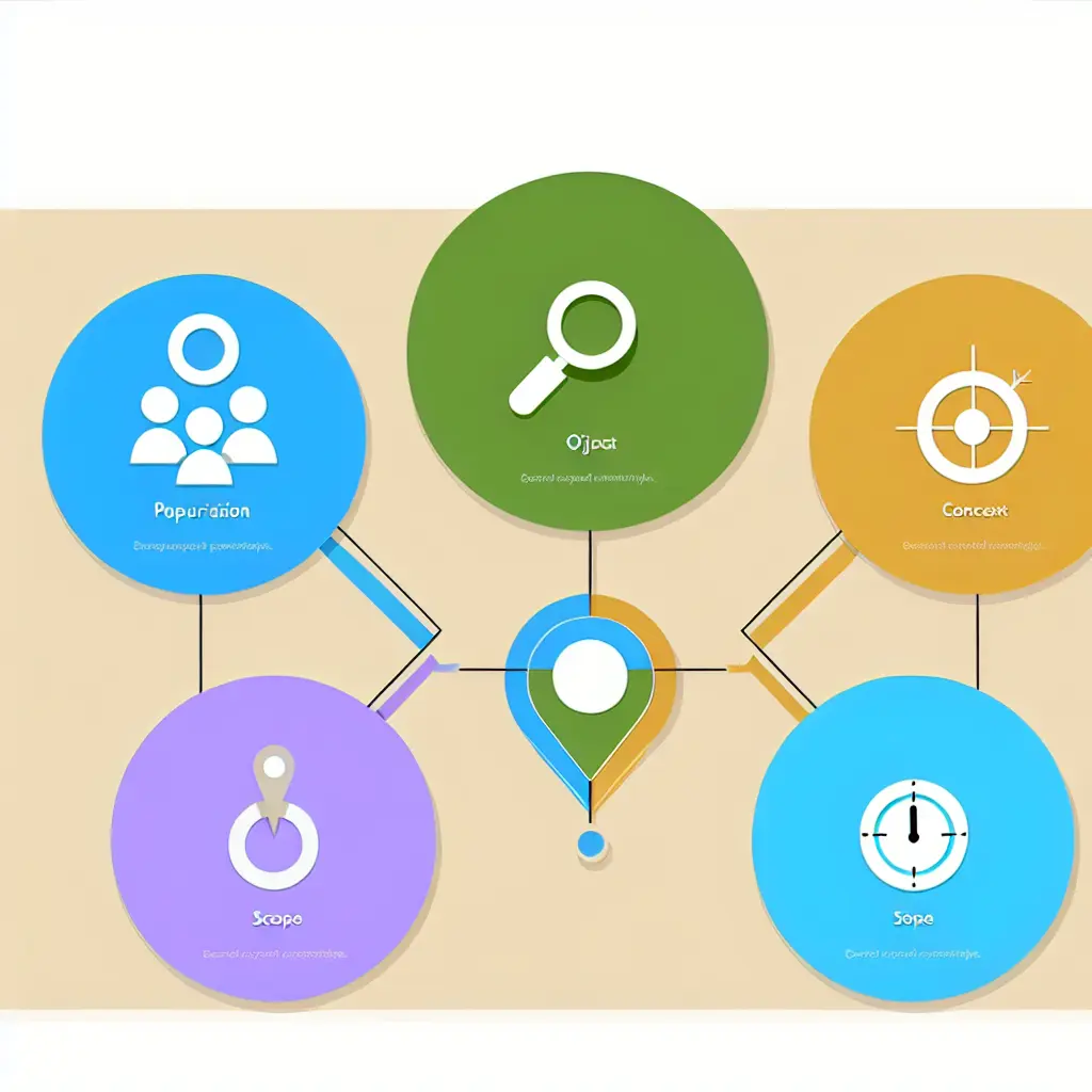 Diagrama conceptual del método POCAT con cinco elementos interconectados