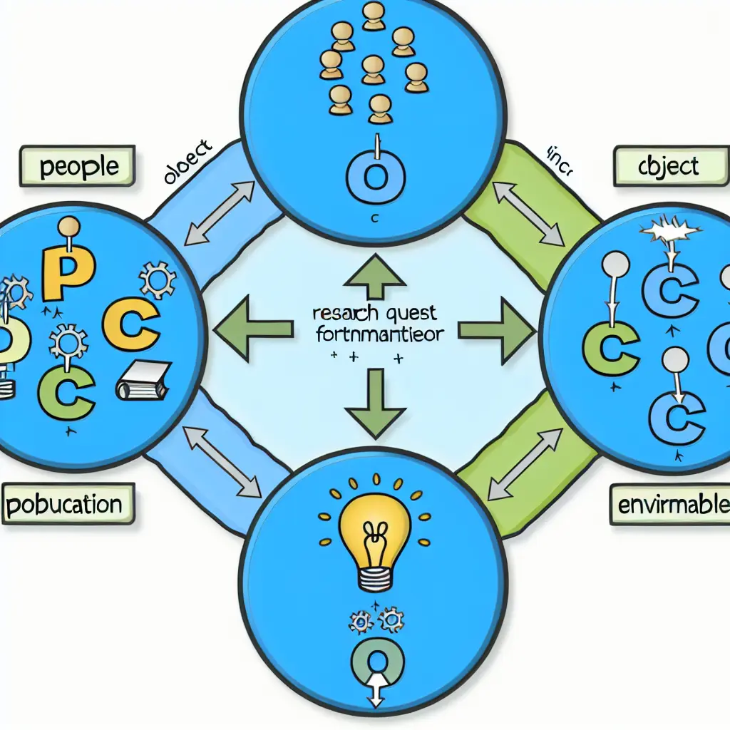 Diagrama visual del método POCAT para formulación de preguntas de investigación