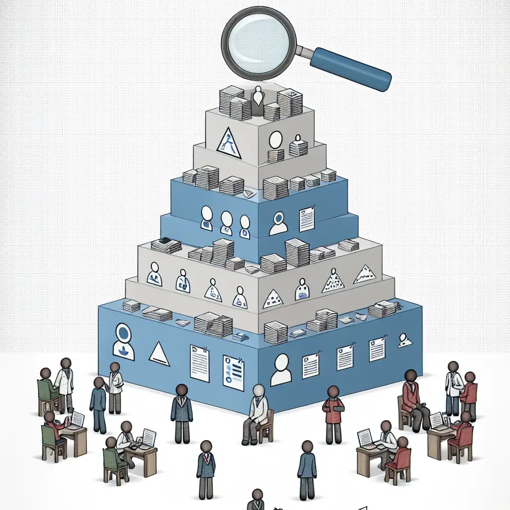 Representación visual del concepto de revisión sistemática mostrando el proceso metodológico estructurado
