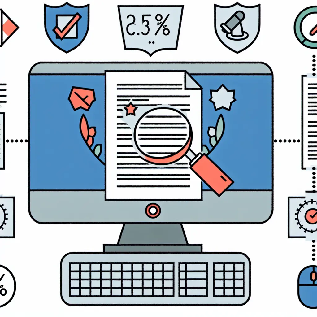 Interfaz del sistema Turnitin mostrando análisis de similitud con porcentajes y código de colores