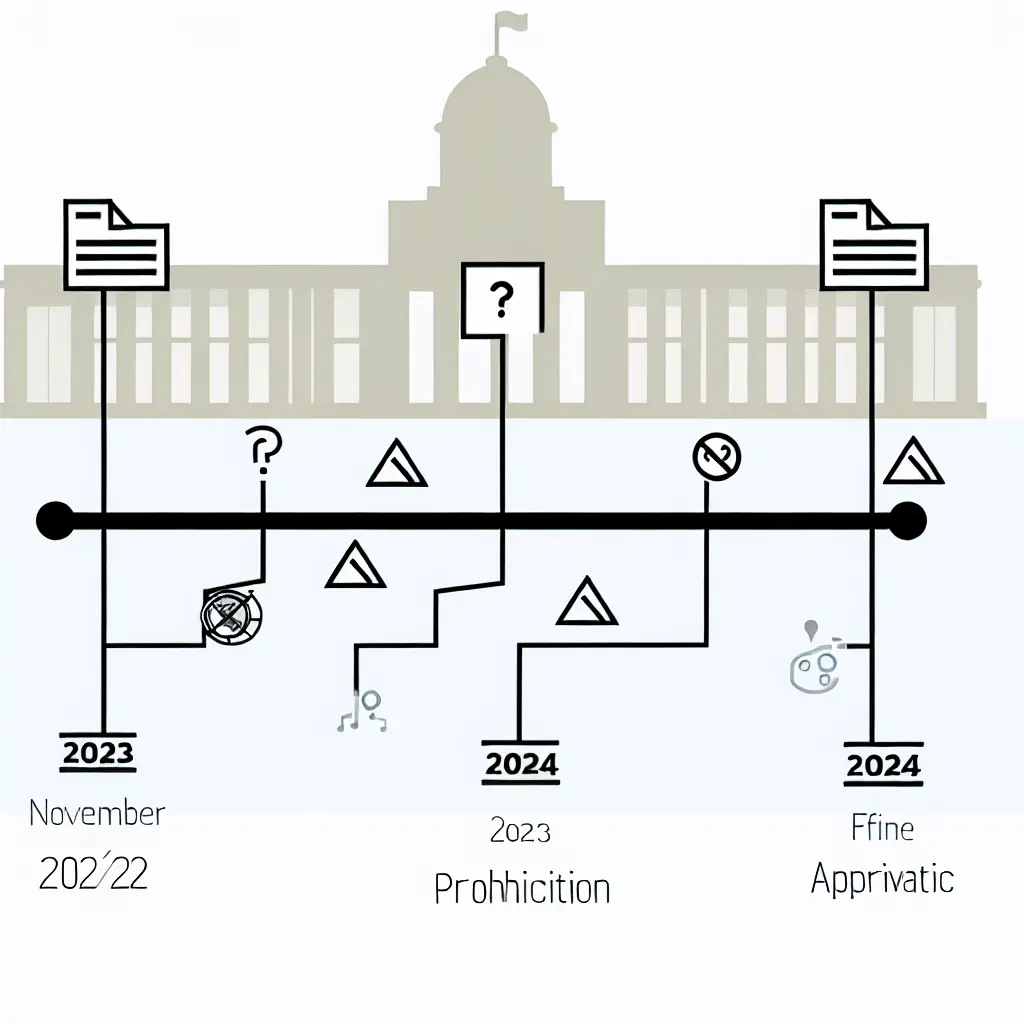 Infografía mostrando la evolución temporal del uso de IA en universidades españolas desde 2022 hasta 2025