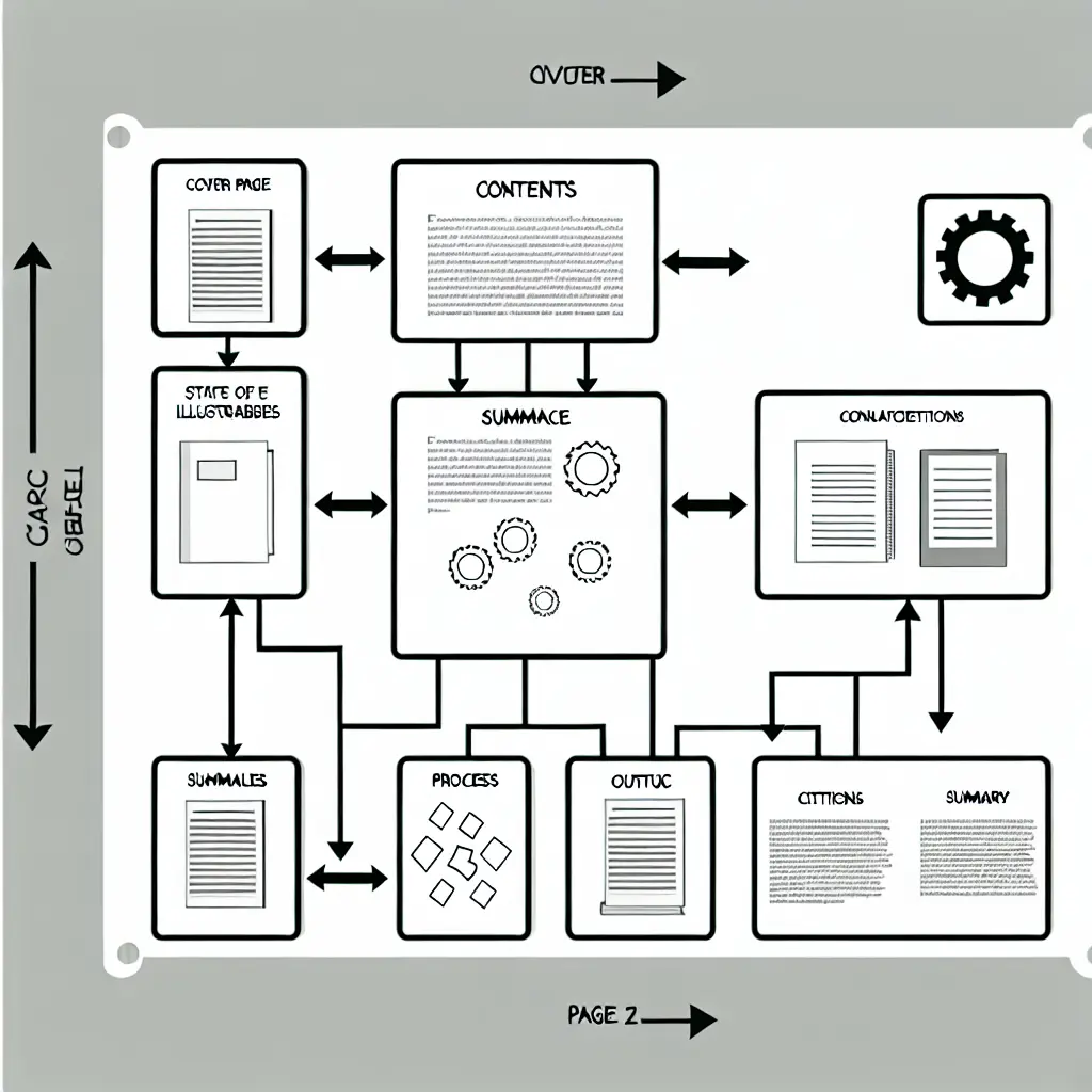 Diagrama de la estructura oficial de documentos UPV con todos los elementos requeridos